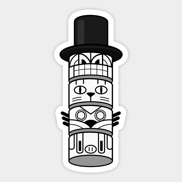 Top Hat Totem Sticker by Johnitees